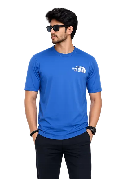 Men's Oversized Graphic Printed Round Neck Half Sleeve Casual Cotton Blend T-Shirt
